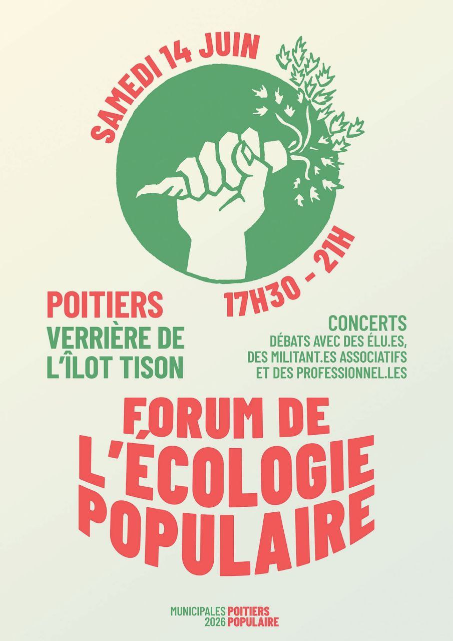 Un Forum de l’écologie populaire pour lancer le débat – 14 juin, à l’Ilot Tison