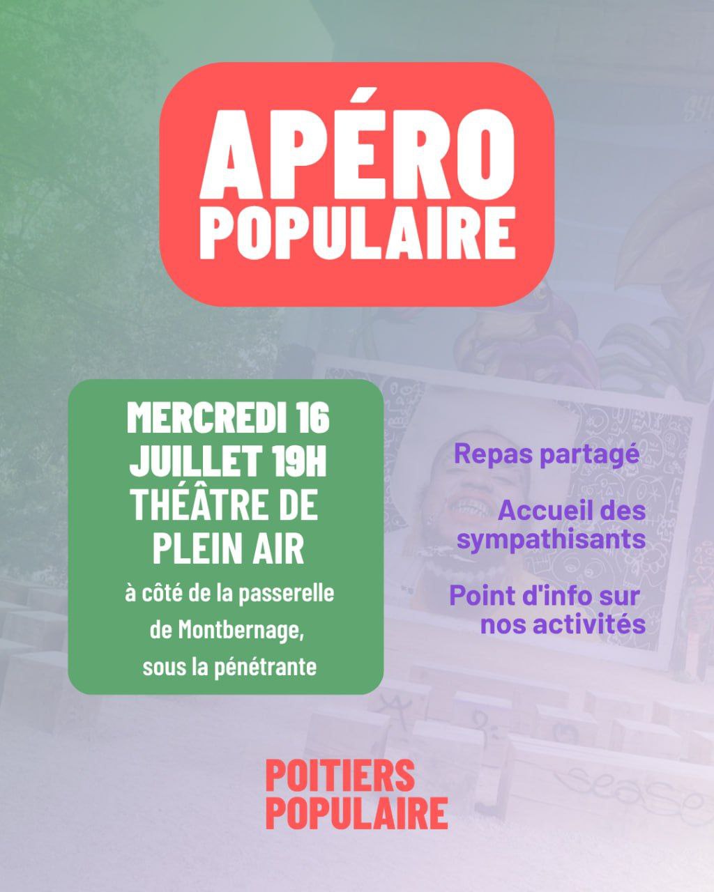 Apéro populaire d’accueil des habitant.es